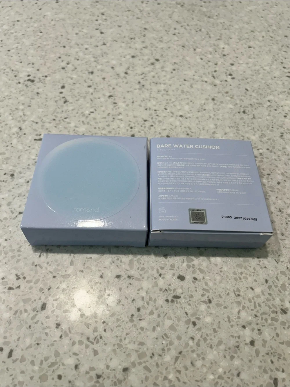 NEW rom&nd ROMAND Bare Water Cushion - refill 01 porcelain - 2 total